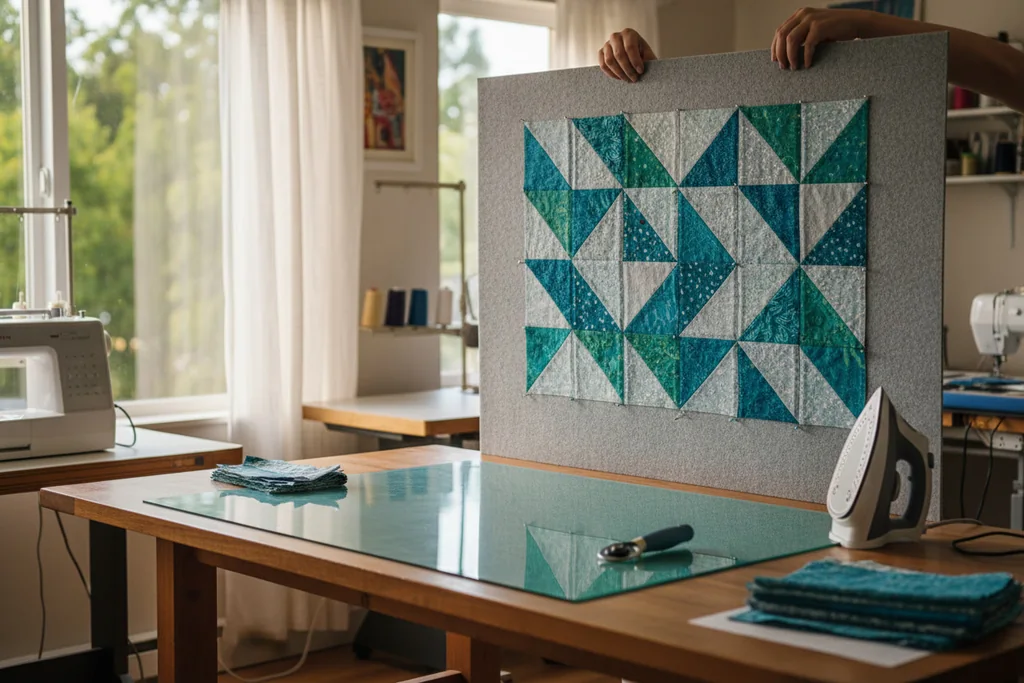 Delectable Mountains Quilt Block: Fabric and Layout