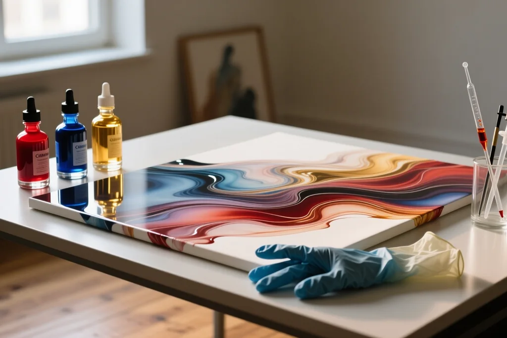 Alcohol Ink Drawing: Vivid Colour with Soft Control