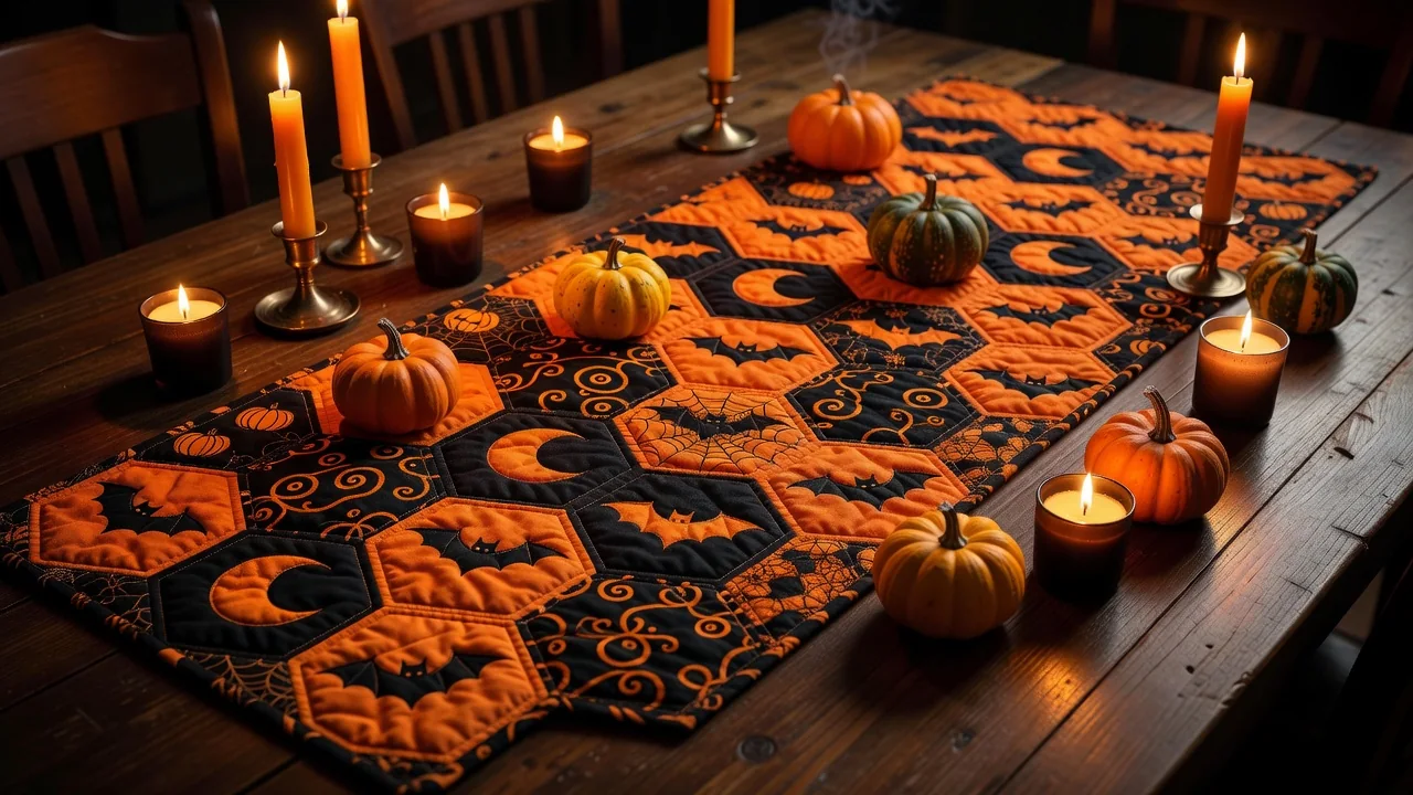 Halloween Hexagon Table Runner