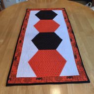 Halloween Half Hexie Table Runner