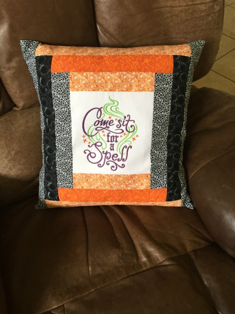 2017 Halloween courthouse pillow