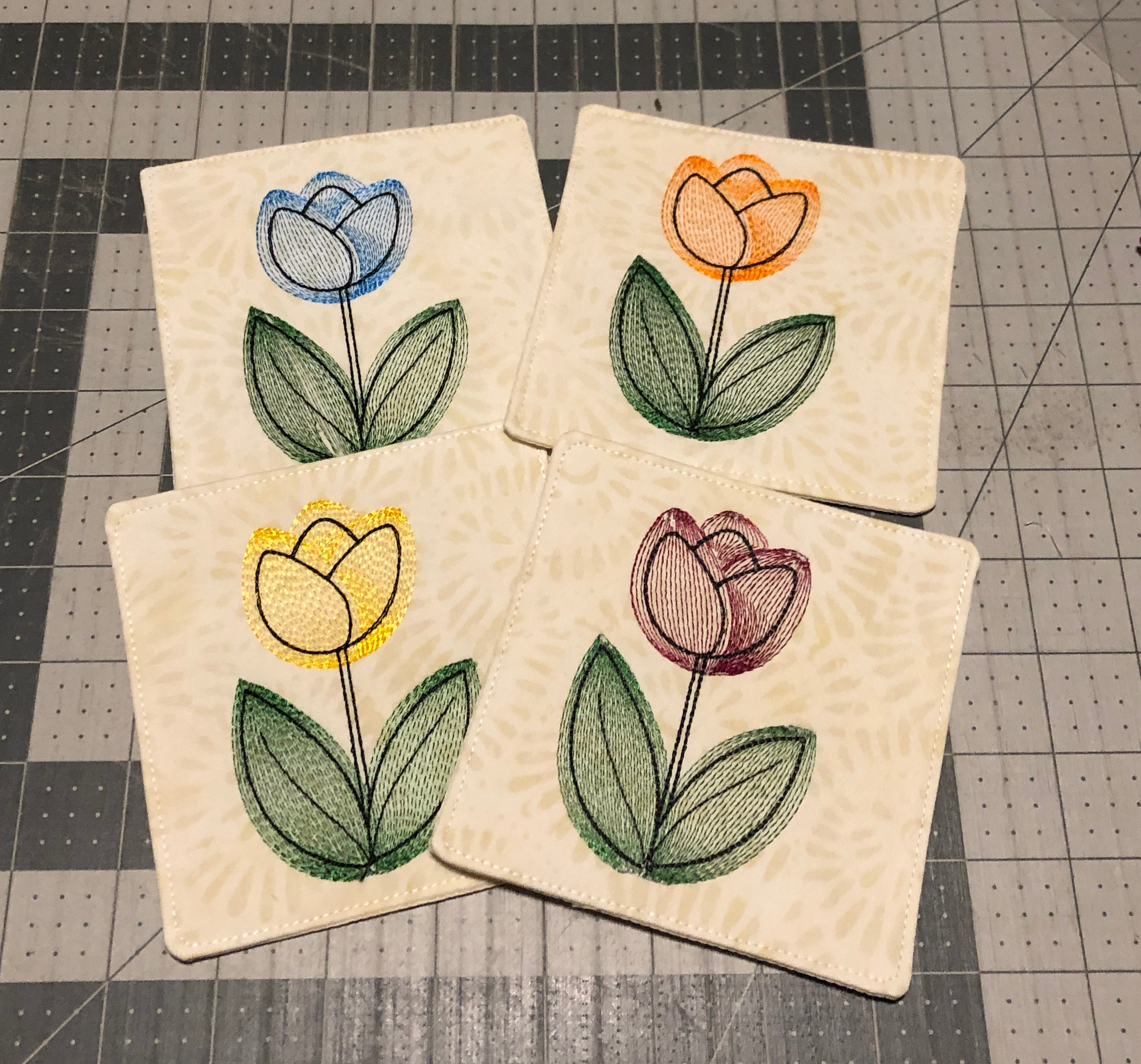 quilted coaster tutorial