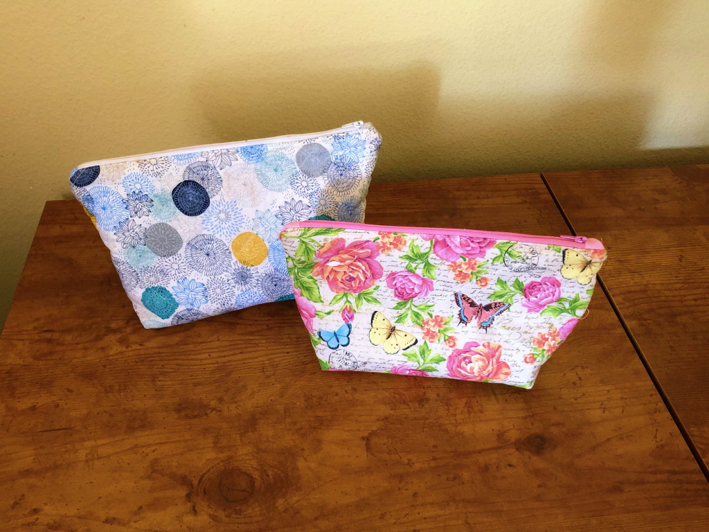 quilted cosmetic bags
