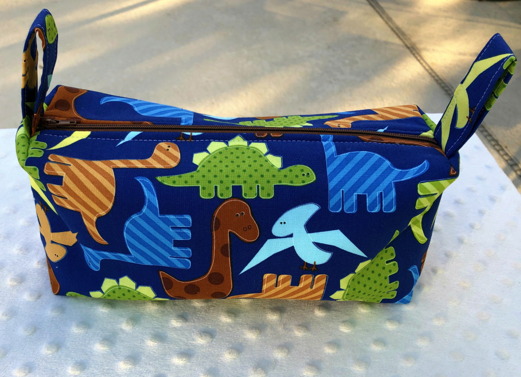 blue dino boxy pouch