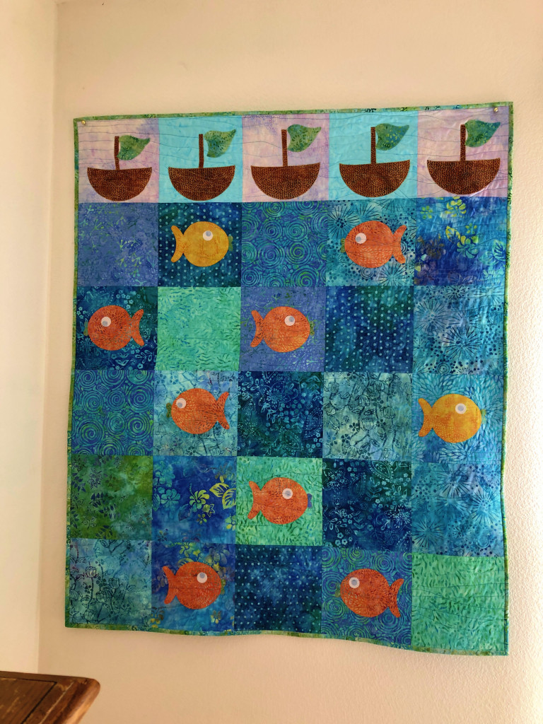 come sail with me quilted baby quilt